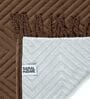 Brown Zig-Zag Velvet 2 Seater Sofa Cover (Pack of 5)