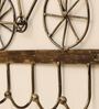 Brown Iron Cycle Hook Wall Decor