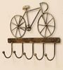 Brown Iron Cycle Hook Wall Decor