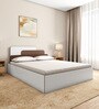 Bruce King Size Bed in Walnut & White Finish with Box Storage