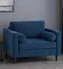 Bruch Boucle Fabric Arm Chair In Blue Colour