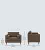 Bruch Boucle Fabric Arm Chair In Brown Colour