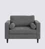 Bruch Boucle Fabric Arm Chair In Grey Colour