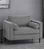 Bruch Boucle Fabric Arm Chair In Grey Colour