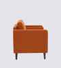 Bruch Boucle Fabric Arm Chair In Orange Colour