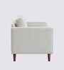 Bruch Boucle Fabric Arm Chair In White Colour