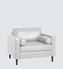 Bruch Pu Leather 1 Seater Sofa in Beige Colour