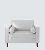Bruch Pu Leather 1 Seater Sofa in Beige Colour