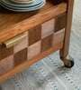 Bruno Solid Wood Bar Trolley in Brown Colour