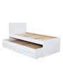 Bruno Single Bed with Pull Out & Storage in White Finish