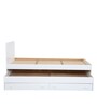 Bruno Single Bed with Pull Out & Storage in White Finish
