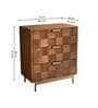 Bruno Solid Wood Triple Drawer Chest In Brown Colour