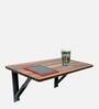 Bruno Wall Mounted Table in Brown Finish
