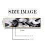 Brush Strok Abstract Designs Black & White Canvas Art Print
