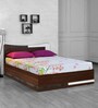 Brussels King Size Bed with Box Storage in Dark Acacia Finish