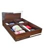 Brussels King Size Bed with Box Storage in Dark Acacia Finish