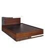 Brussels King Size Bed with Box Storage in Dark Acacia Finish