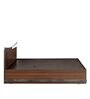 Brussels King Size Bed with Box Storage in Dark Acacia Finish