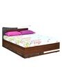 Brussels King Size Bed with Box Storage in Dark Acacia Finish