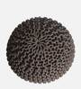 Brylane Knitted Pouffe in Brown Colour