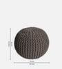 Brylane Knitted Pouffe in Brown Colour