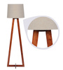 Bryony Beige Fabric Shade Floor Lamp With Brown Base -