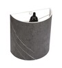 Lecce Grey Paper Flush Mount Wall Light