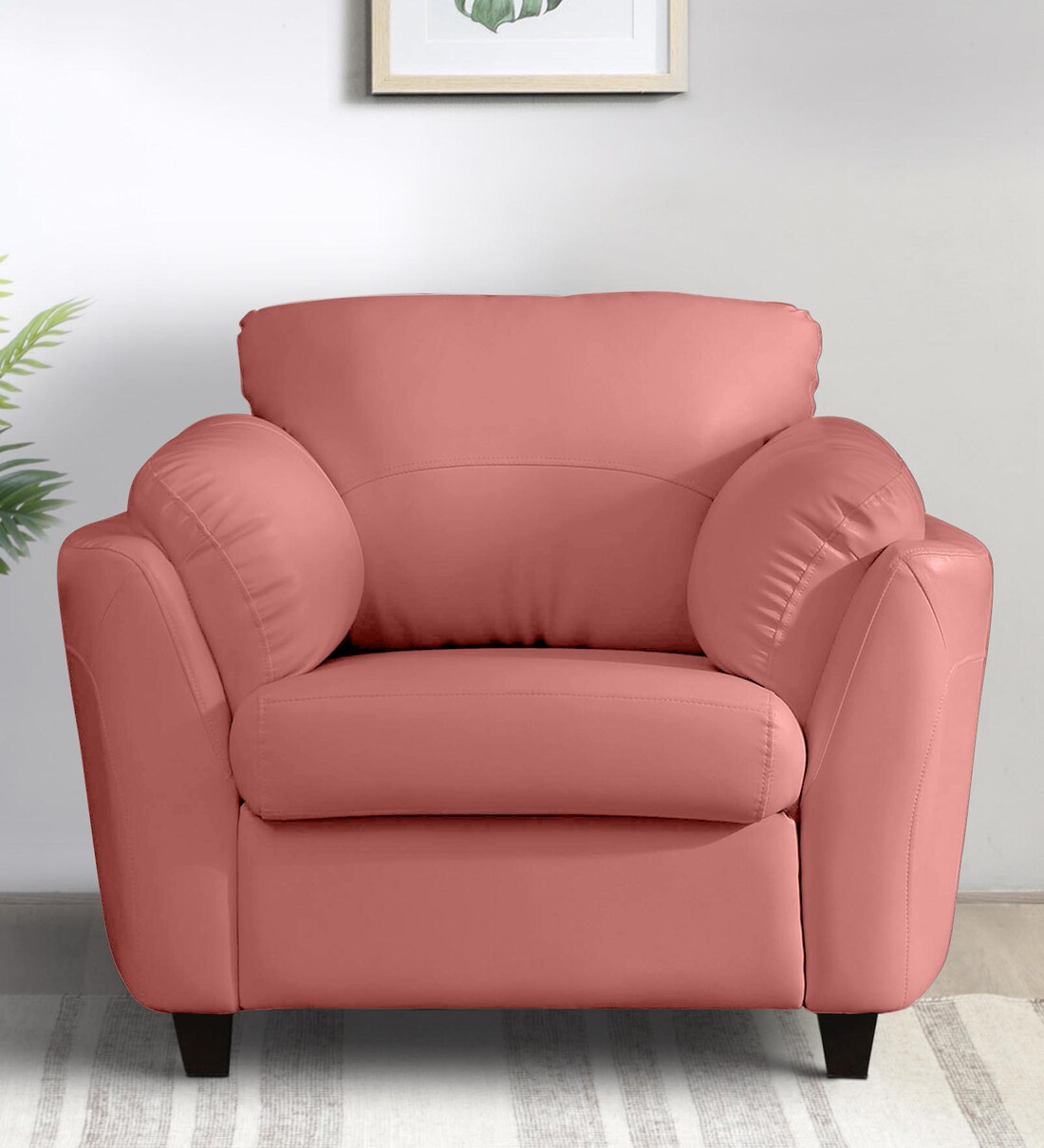 Buy Bucurest Velvet 1 Seater Sofa In Blush Pink Colour at 14 OFF by Woodsworth from Pepperfry