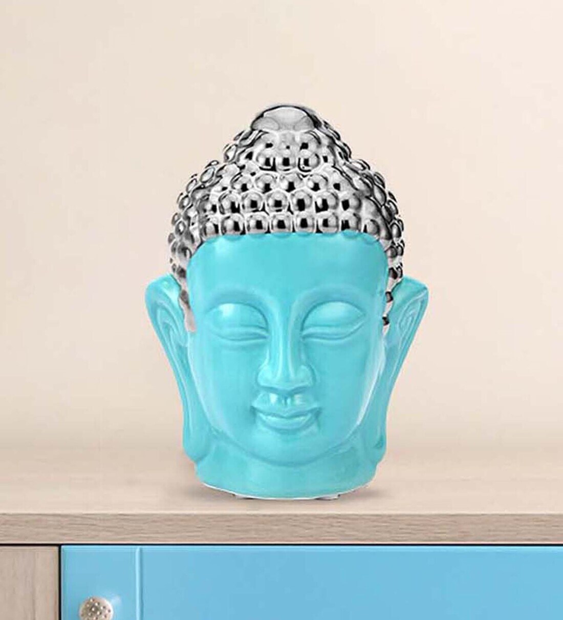 buy-buddha-face-showpiece-seagreen-silver-by-home-at-40-off-by