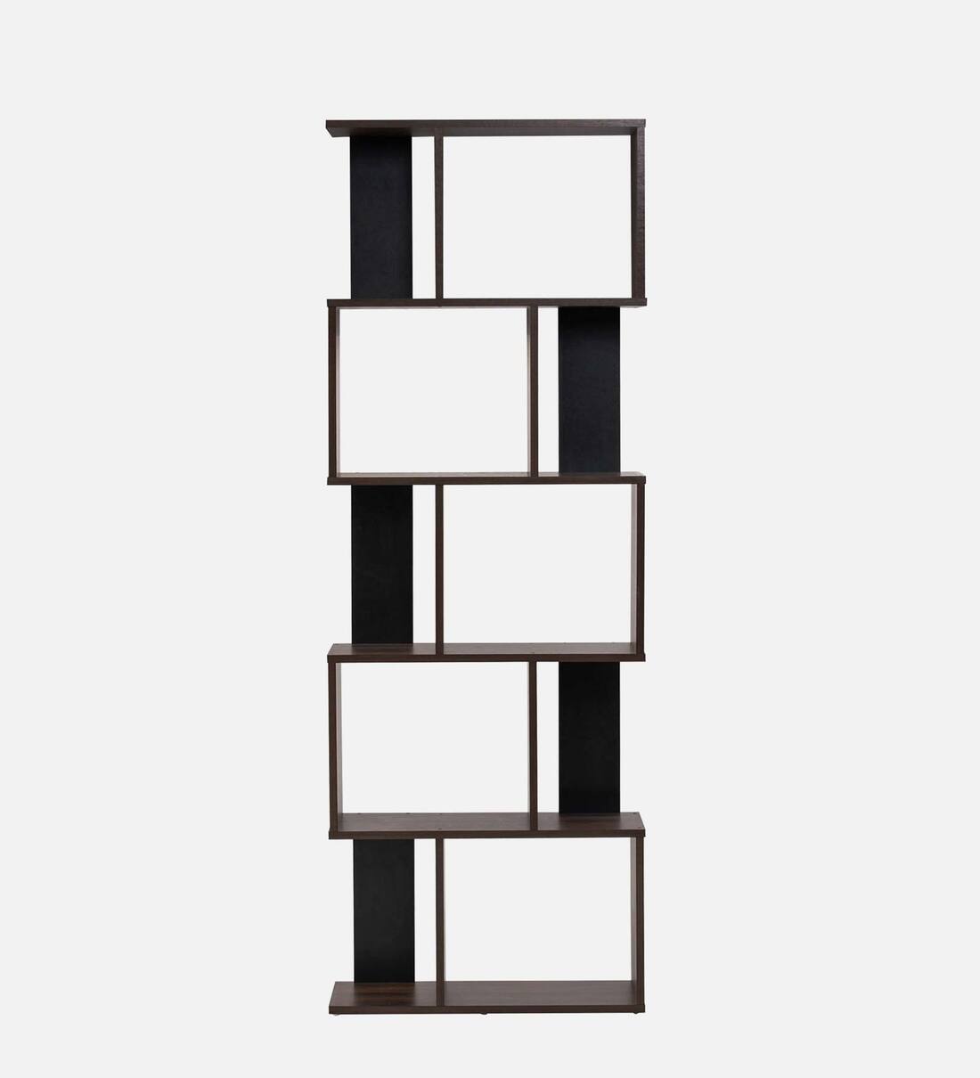Buy Bunko Book Shelf in Walnut Finish Online Modern Book Shelves