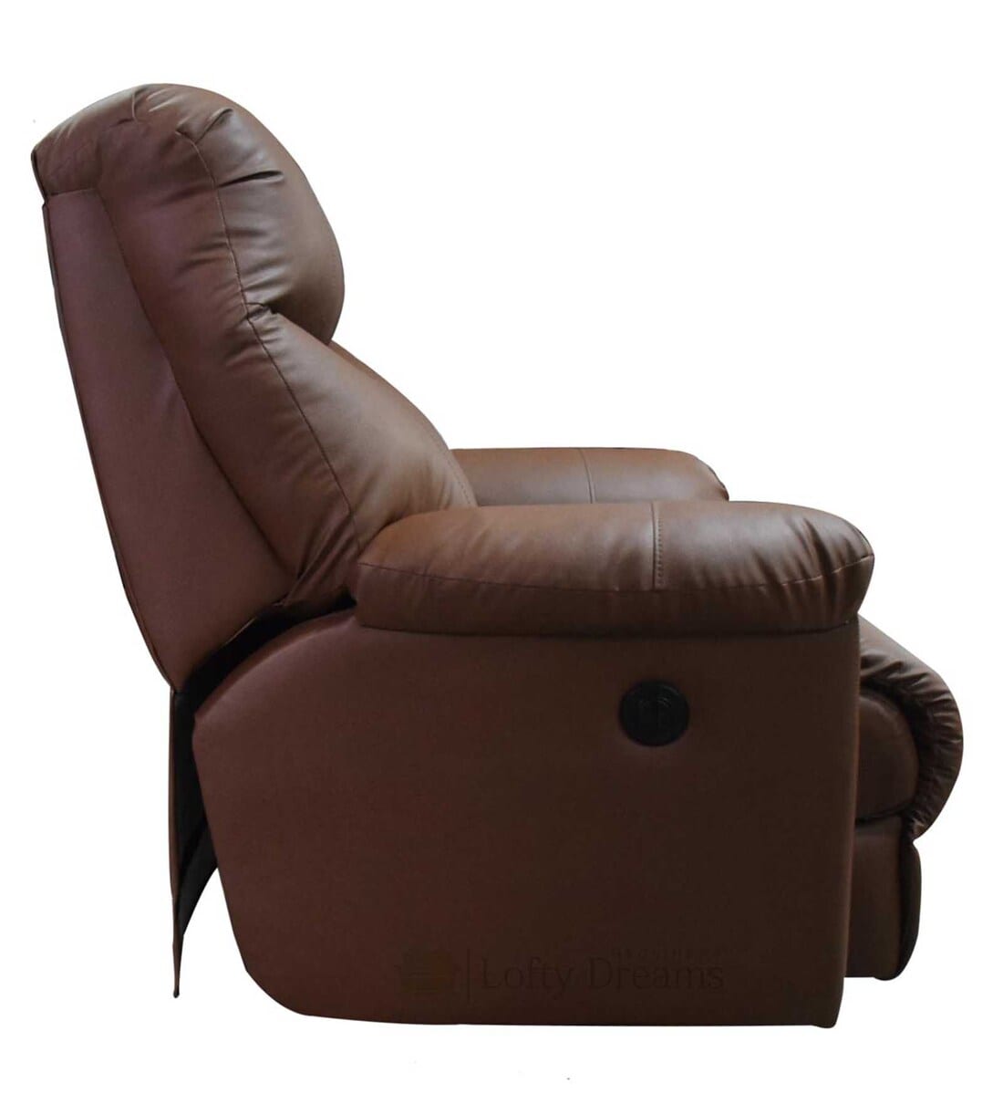 Buy Burek 1 Seater Motorized Revolving & Rocking Recliner in Dark Brown ...