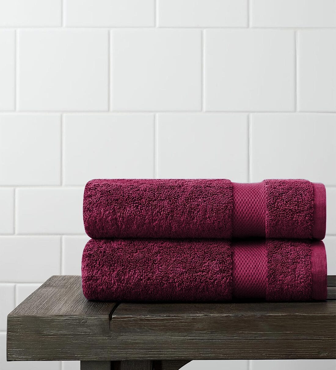 Buy Burgundy Solid 700 GSM Cotton Hand Towel (Set of 2) By Amouve at 100 OFF by Amouve Pepperfry