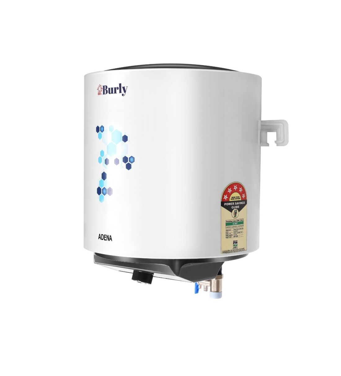 Buy Burly Adena 15 Ltr Water Heater With 5 Star Rating (White & Grey