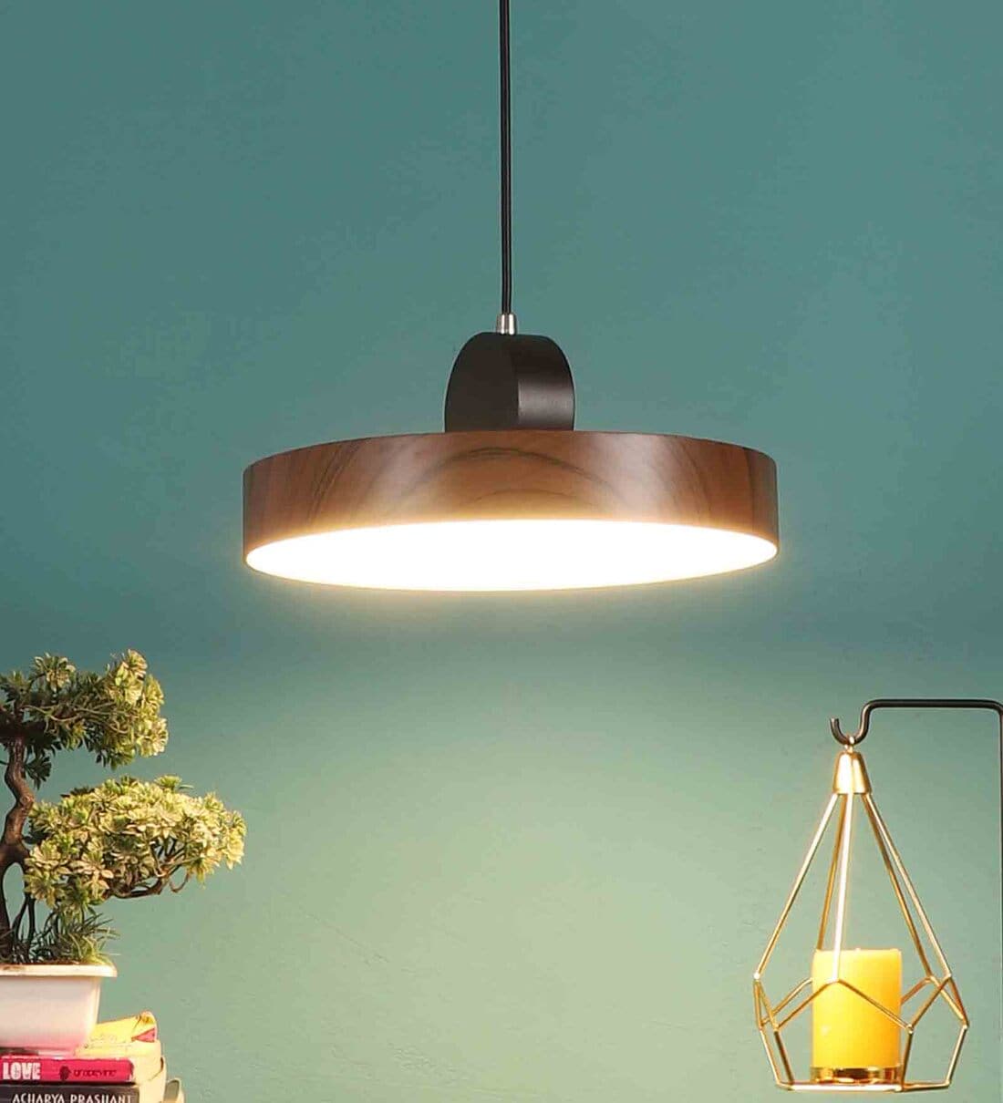 Buy Burnie Brown Aluminium LED Ceiling Lights by LeArc Designer