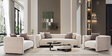 Bucharest Fabric 2 Seater Sofa In Beige Colour