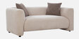 Bucharest Fabric 2 Seater Sofa In Beige Colour
