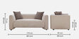 Bucharest Fabric 2 Seater Sofa In Beige Colour
