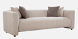 Bucharest Fabric 3 Seater Sofa In Beige Colour