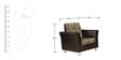 Eartigo Sofa Set (3 + 1 + 1) with Diwan in Brown Colour