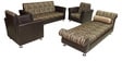 Eartigo Sofa Set (3 + 1 + 1) with Diwan in Brown Colour