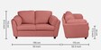 Bucurest Velvet 2 Seater Sofa In Blush Pink Colour
