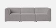 Bufa Velvet 3 Seater Sofa In Light Grey Colour