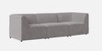 Bufa Velvet 3 Seater Sofa In Light Grey Colour