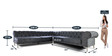 Bugatti Corner Sofa In Grey Colour in L Shape