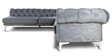 Bugatti Corner Sofa In Grey Colour in L Shape