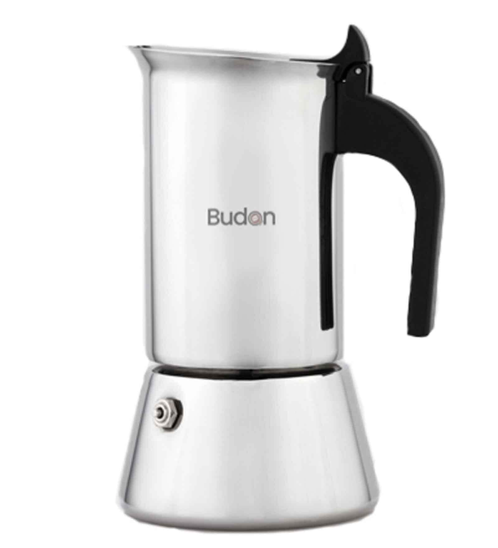 Buy Budan Induction Moka Pot 6 Cup Espresso Maker (Silver) at 57 OFF