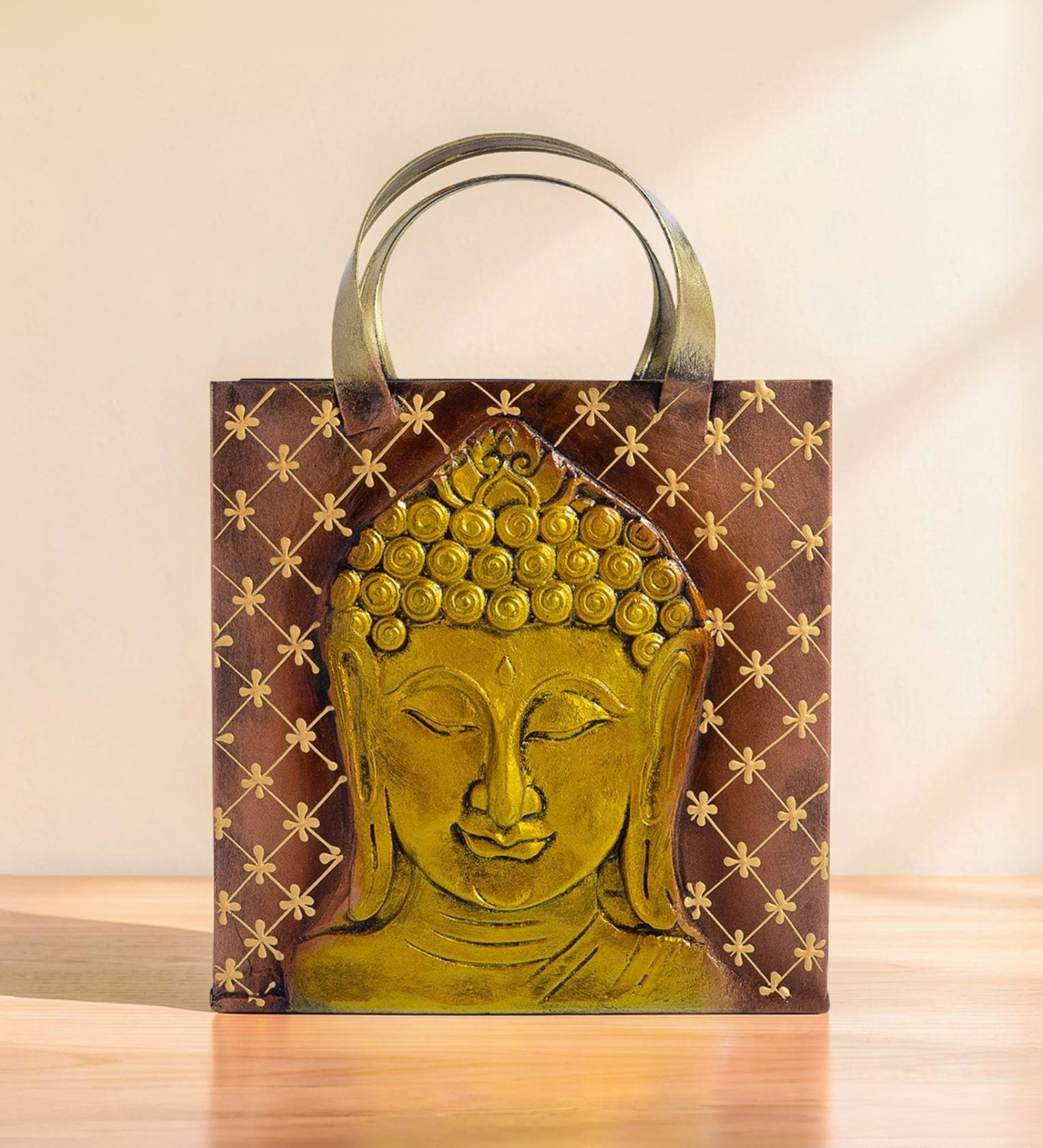 Buddha Adrian Yellow Iron Magazine Rack