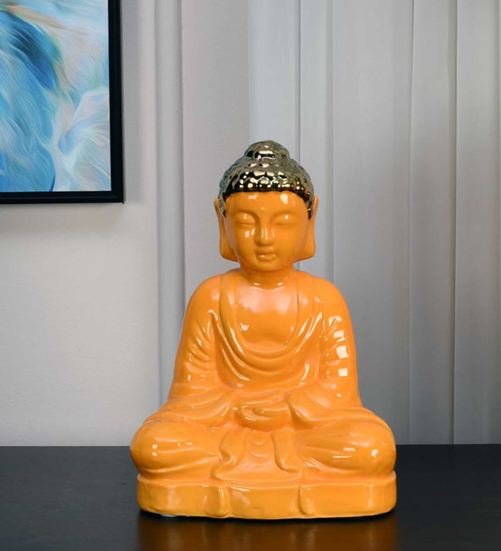 Buy Buddha Face Spiritual Idol Mustard by @home at 55% OFF by @home ...