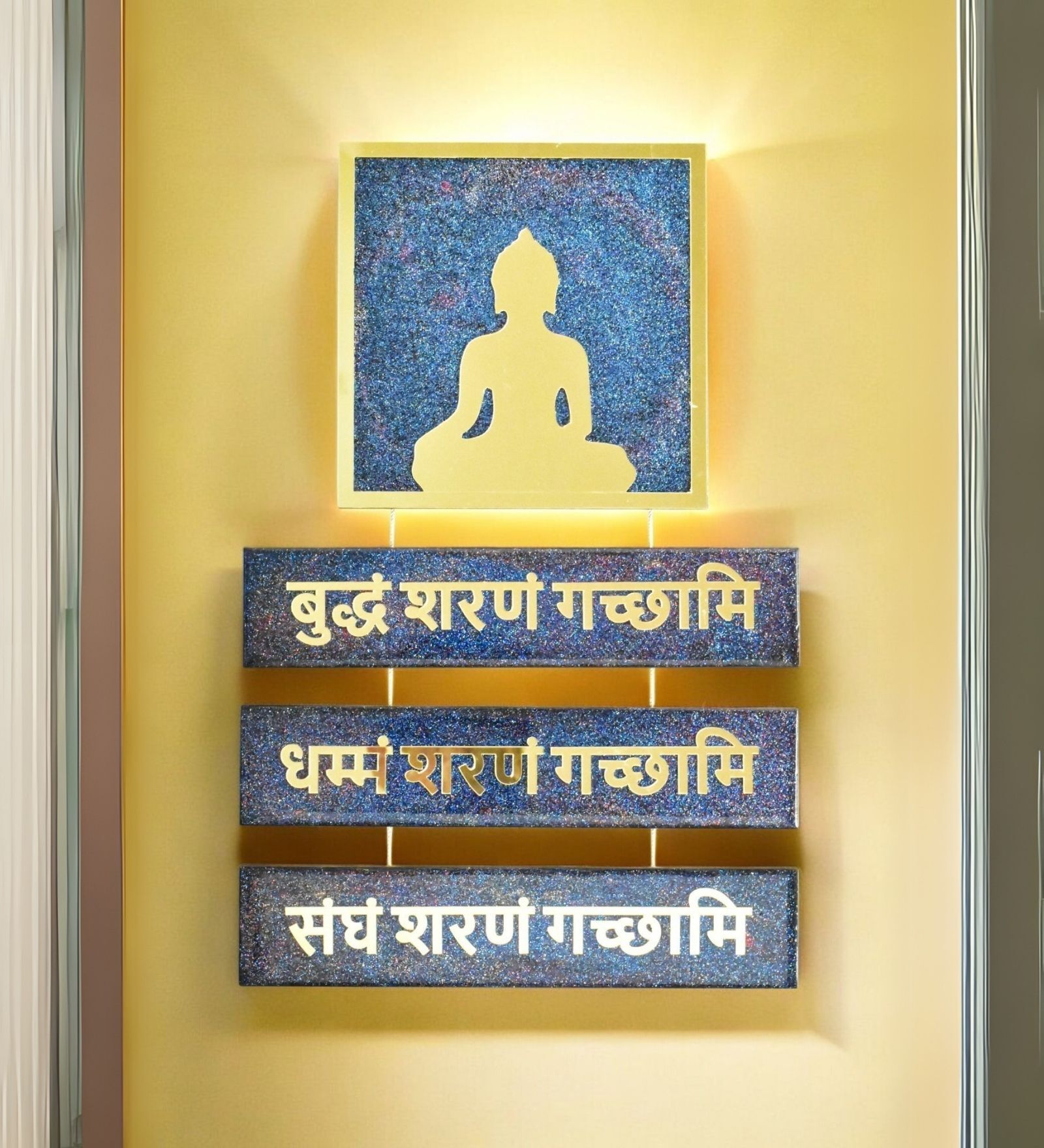 Buddha Mantra Resin Wall Hanging