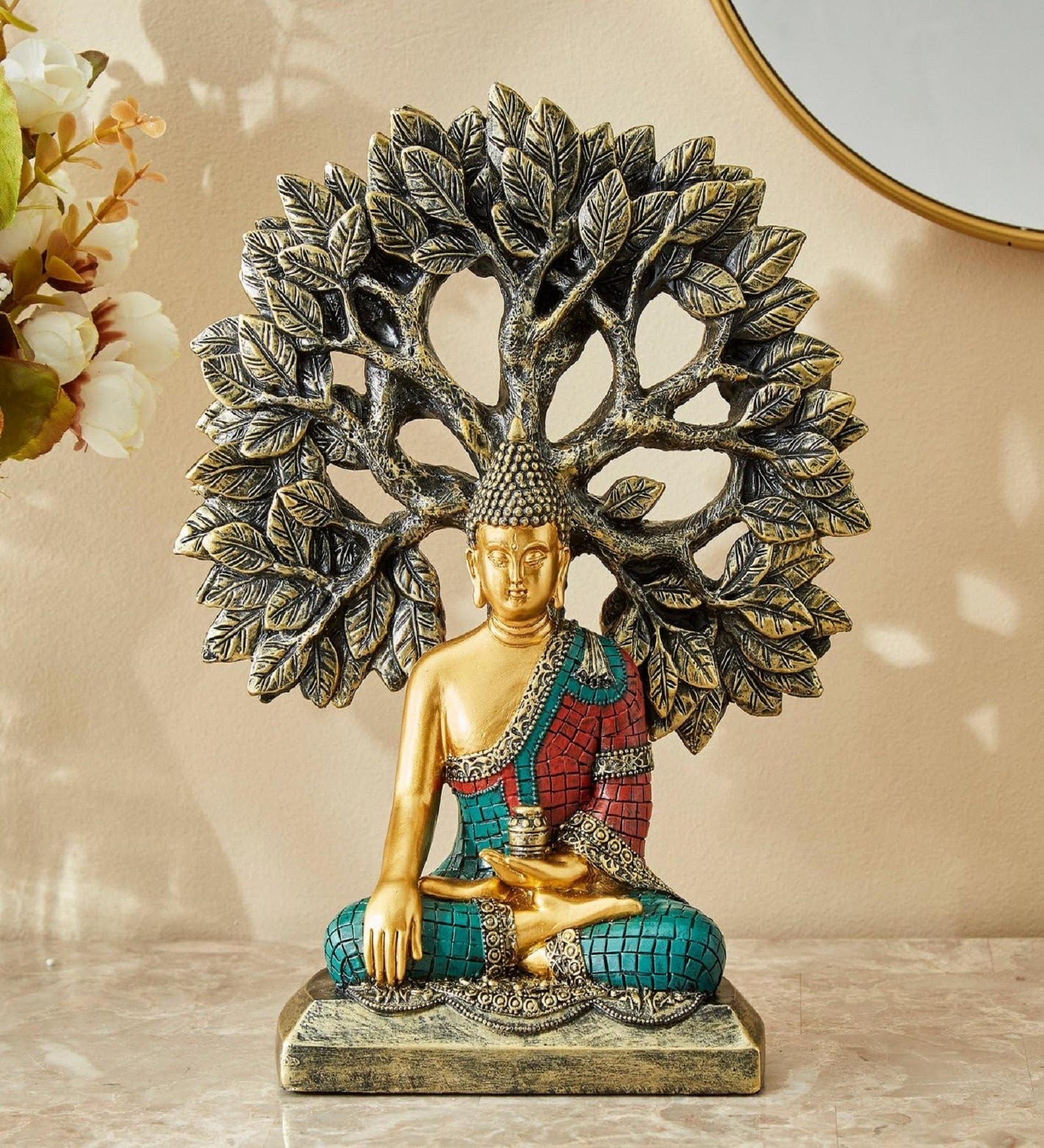 Buddha and Bodhi Tree Showpiece